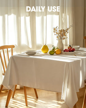 Pureegg rectangle tablecloth quick iron finish for smooth presentation