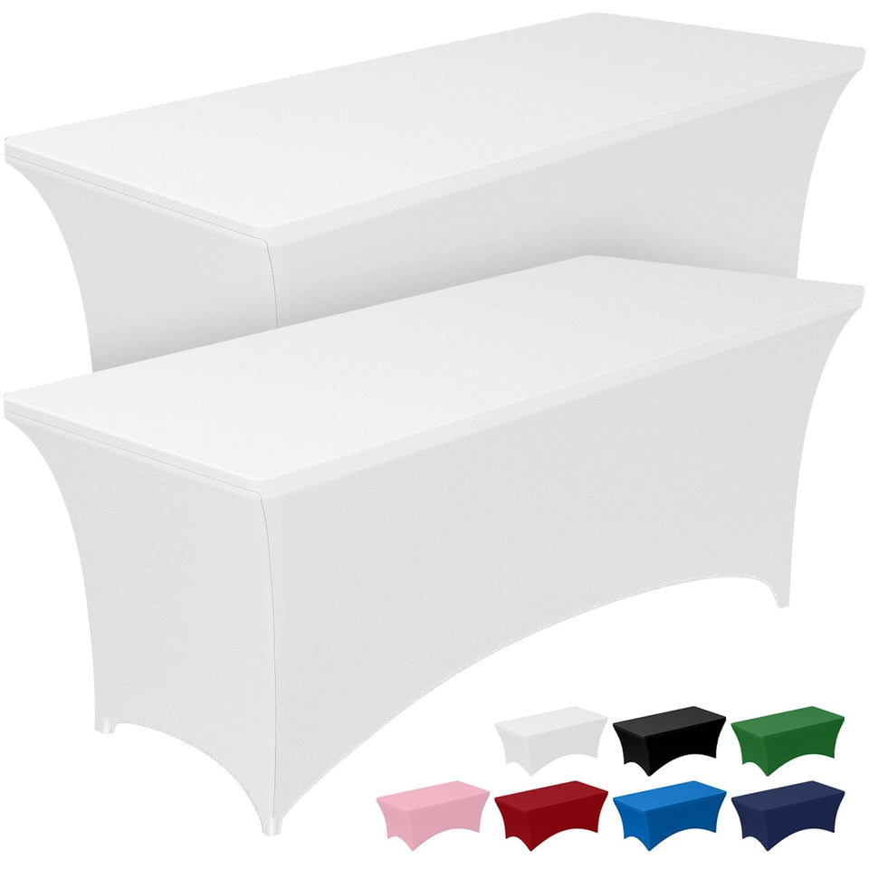 Pureegg Spandex 6ft tablecloth wrinkle resistance for banquet setups.