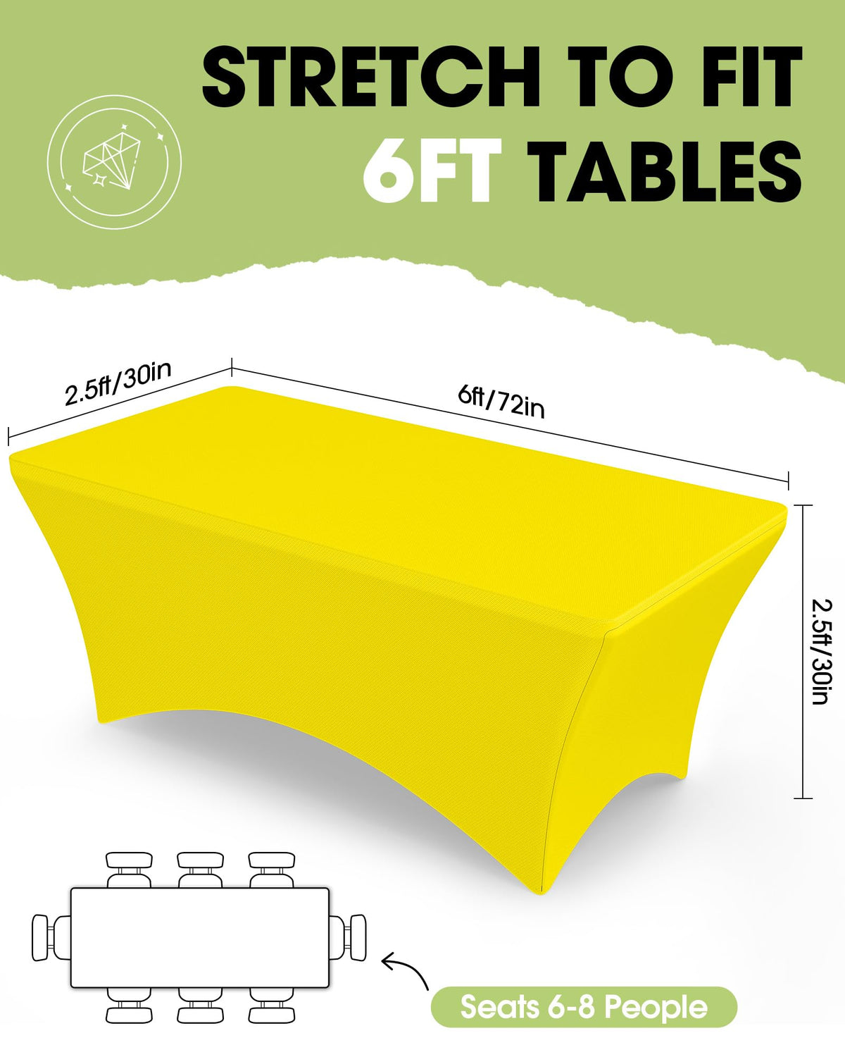 Close-up of Pureegg tablecloth showing twin-needle stitching for durability.