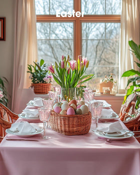 Pureegg tablecloth pink 10-pack ready for quick party setup