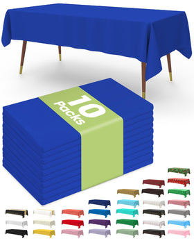 Pureegg navy blue tablecloth on a 54x108 inch surface for a durable dining setup