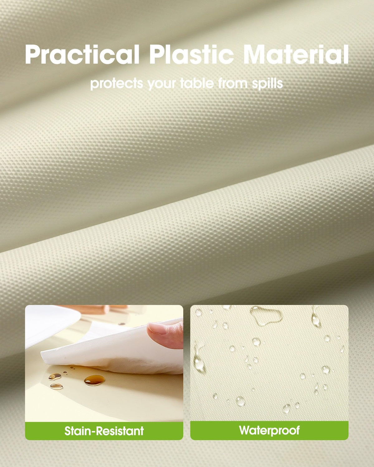 Pureegg 54x108 tablecloth on a rectangle table ready for service.