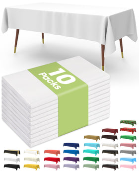 Pureegg tablecloth 54x108 unfolded on a table for a clean setup.