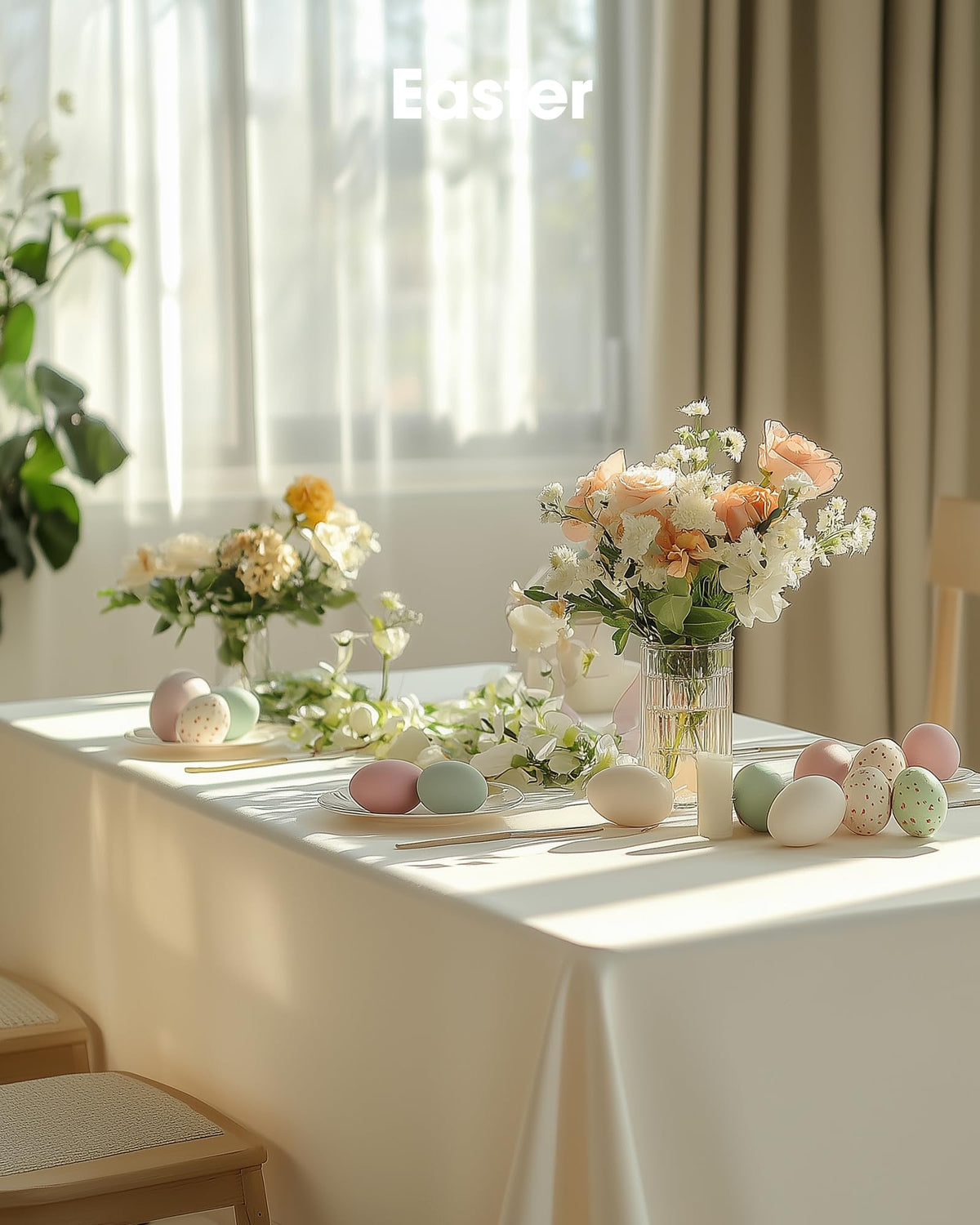 Pureegg 8-foot fit tablecloth covers a long table securely.