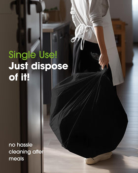 Pureegg disposable tablecloth made of durable plastic for sturdy table protection
