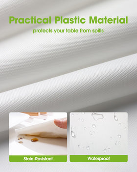 Easy cleanup with Pureegg disposable tablecloth after meals