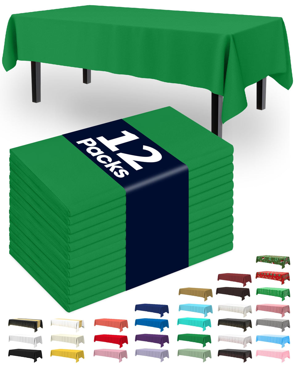 Pureegg forest emerald tablecloth 54x108 inches protects tables during gatherings