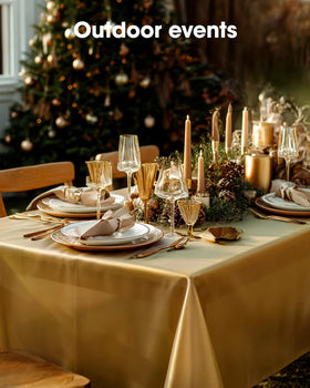 Pureegg Thanksgiving tablecloth creates a warm, festive setting and protects surfaces.
