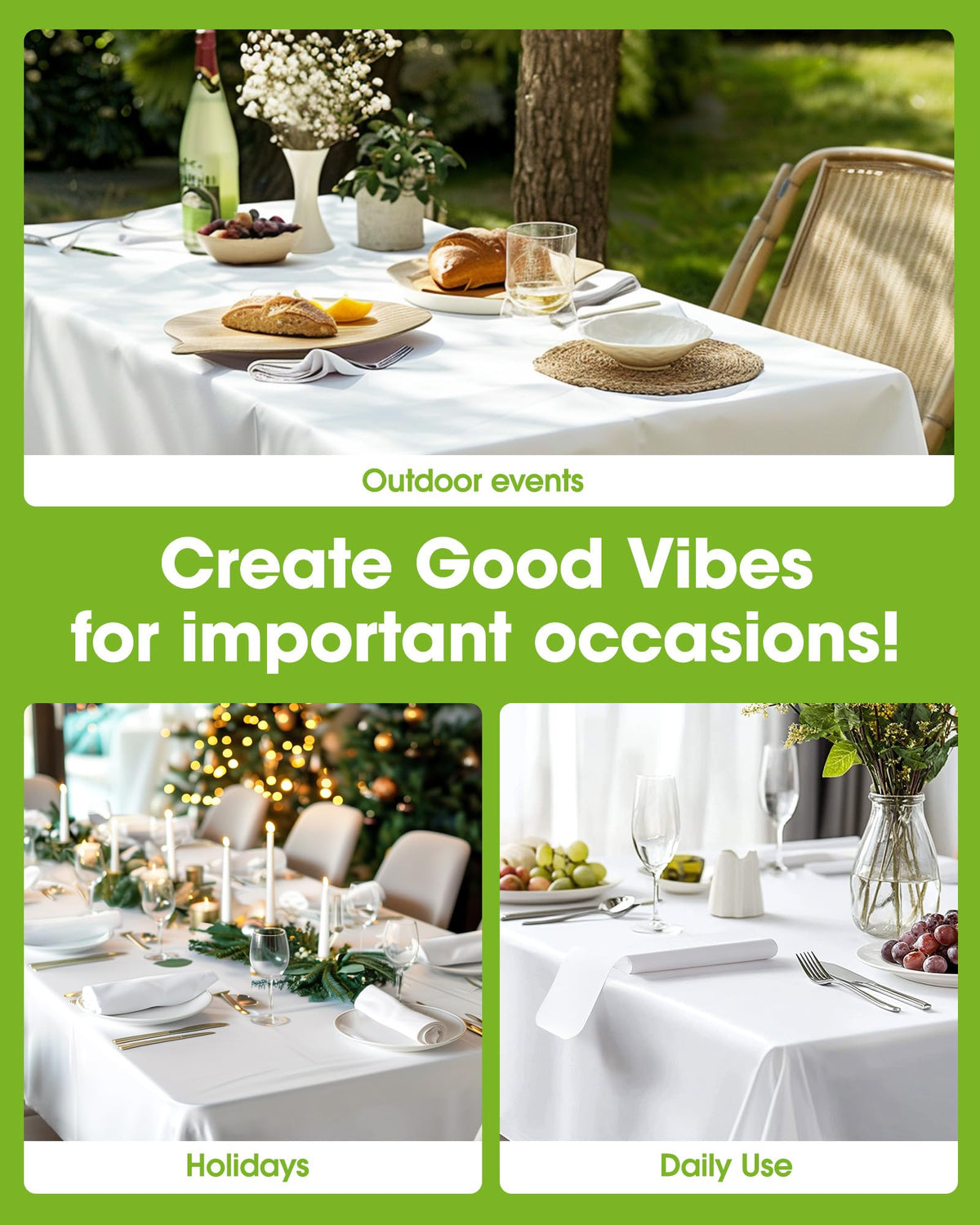 12-pack Pureegg tablecloth packaging for party planning