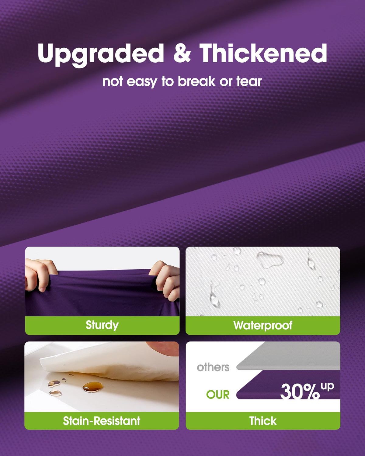 Spilled drinks wipe away easily with Pureegg disposable tablecloth after the party.