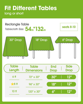 Pureegg tablecloth stain-resistant layer keeps tables clean between uses.