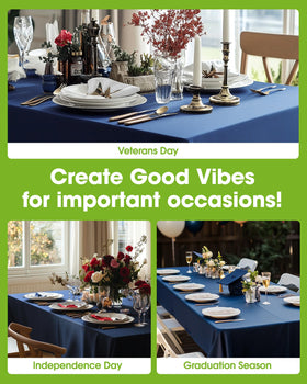 Pureegg tablecloth tear-resistant PEVA material protects surfaces.