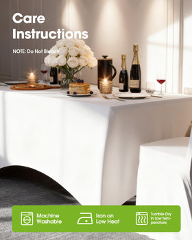 Pureegg tablecloth demonstrating wrinkle-free appearance on a clean surface