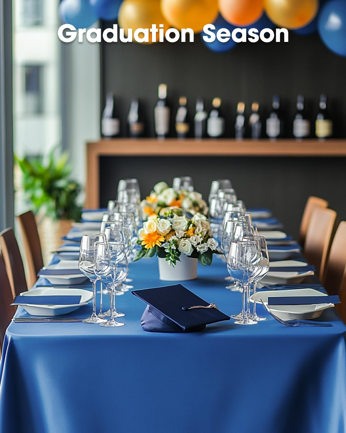 Pureegg Thanksgiving and Veterans Day tablecloth creates festive ambiance.