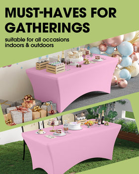 Pureegg tablecloth features twin-needle stitching for durable edges during events.