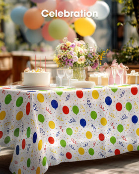 Pureegg venue-ready cover protects tables at large events.
