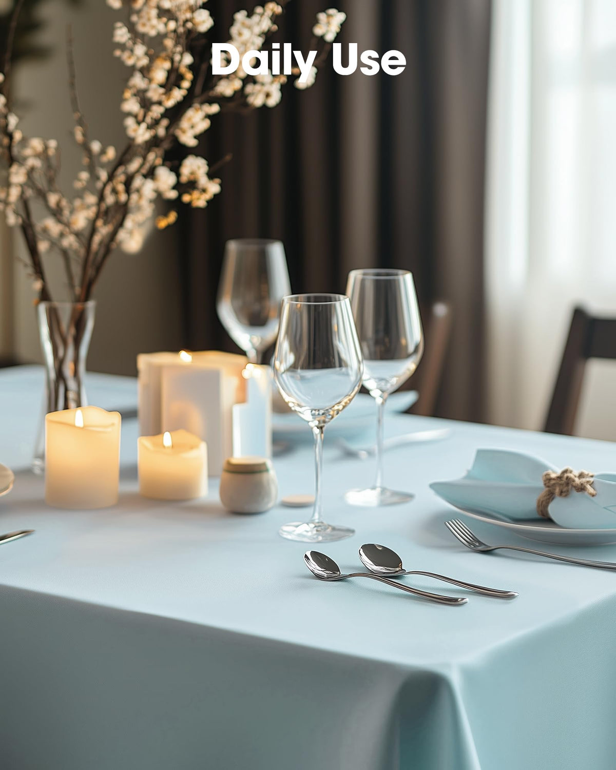 Pureegg tablecloth for weddings and family gatherings, adding subtle color