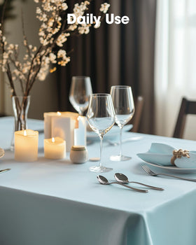 Pureegg tablecloth for weddings and family gatherings, adding subtle color