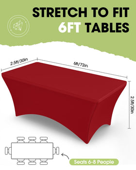 Pureegg wrinkle-resistant tablecloth maintains a smooth surface for quick setup.