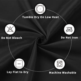 Machine washable PureFit tablecloth offers easy care and durable color retention.