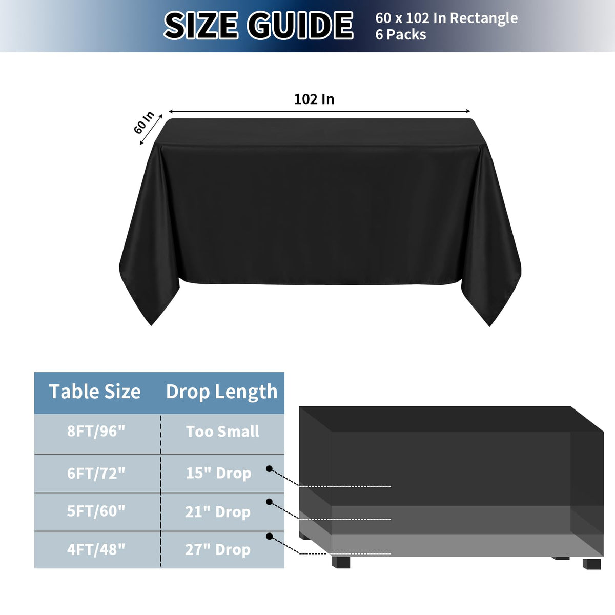 Versatile PureFit tablecloths for weddings, banquets, parties, and casual events.