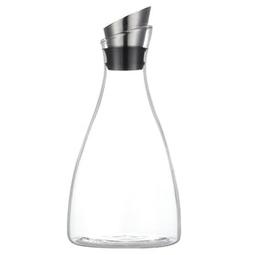 Purefold 50oz borosilicate glass carafe with lid for hot and cold beverages.