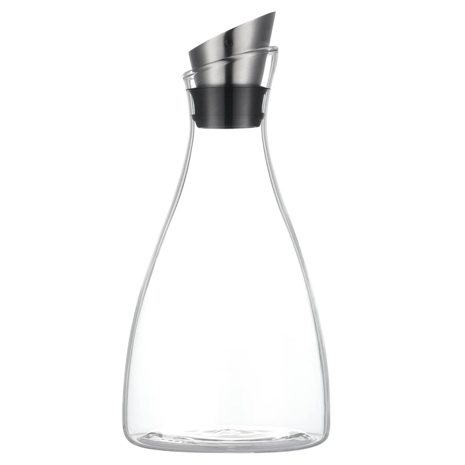 Purefold 50oz borosilicate glass carafe with lid for hot and cold beverages.