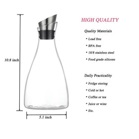 Purefold elegant carafe with large handle for comfortable grip during meals.
