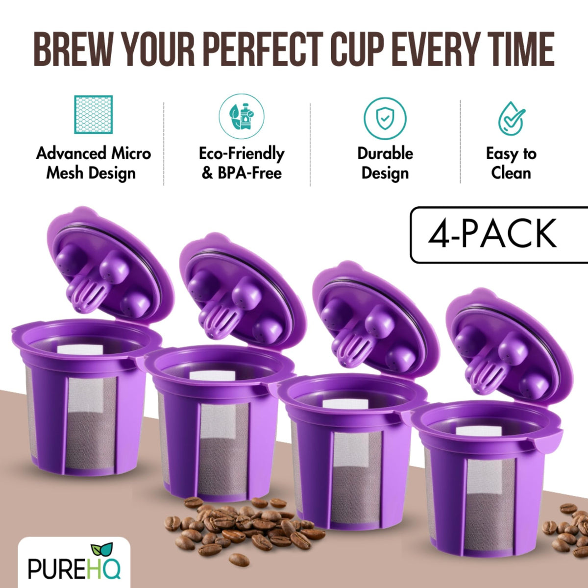 PureHQ BPA-free eco-friendly design close-up visual