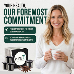 PUREHQ refillable K cup in use demonstrates compact Keurig fit