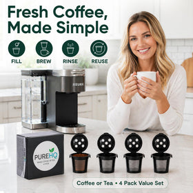 PUREHQ reusable K cup supreme-plus multistream 4-pack richer brew