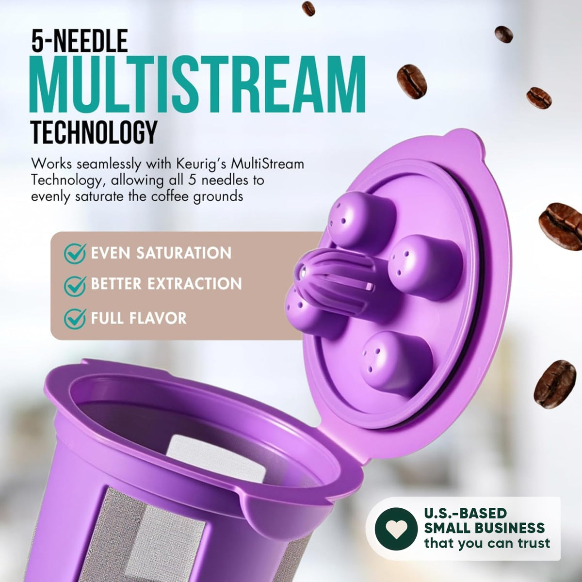 PureHQ stainless steel filter durability close-up visual