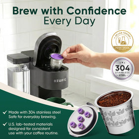 PUREHQ K cups for Keurig Brew Chill show eco-friendly, reusable design
