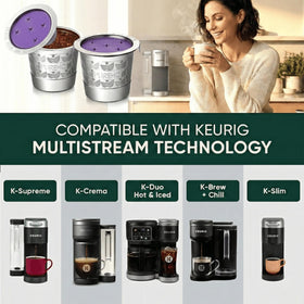 PUREHQ stainless steel K cups for Keurig K-Duo Gen 2 ensure consistent water flow