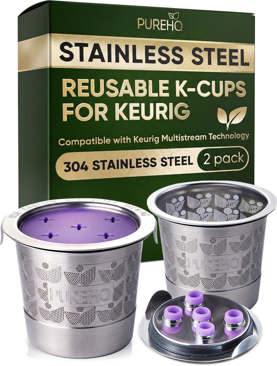 PUREHQ stainless steel reusable K cups for Keurig Supreme highlight durable, eco-friendly reuse