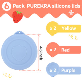 Purekra six-pack silicone lids provide durable, reusable closure for Weck jars.