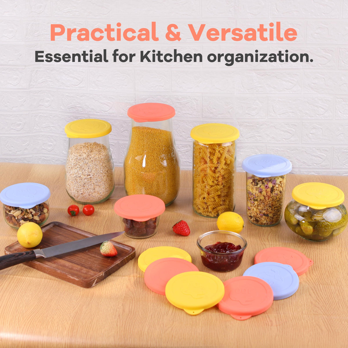 Purekra leak-proof lid helps prevent spills during transport of Weck jars.