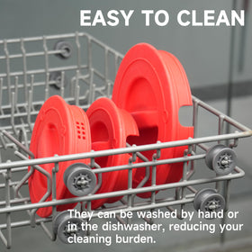 Purekra silicone lids are dishwasher-safe for quick cleanup