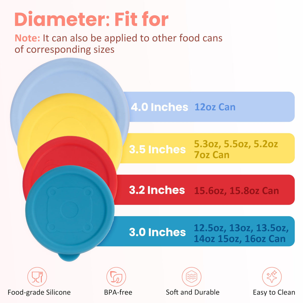 Purekra lid for 3-2inch cans fitting a standard can size