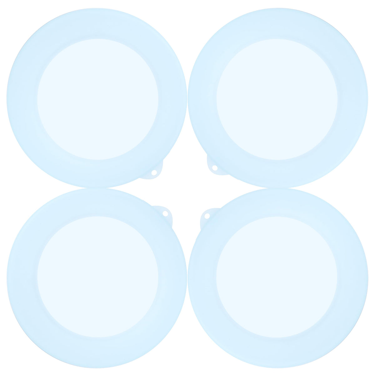 Purekra silicone lid for Corelle 18-oz bowl, close-up shows snug spill-proof fit.