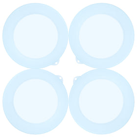 Purekra silicone lid for Corelle 18-oz bowl, close-up shows snug spill-proof fit.