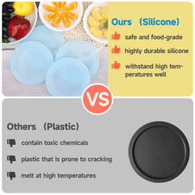 Purekra silicone lid for Corelle 18-oz bowl, freezer-safe storage.