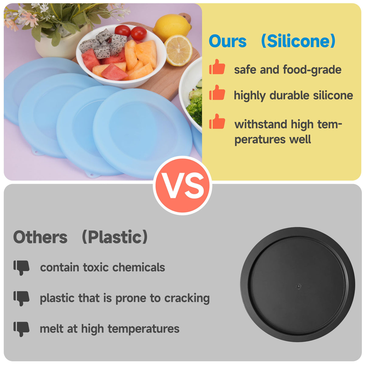 Freezer-safe Purekra lids keeping portions fresh for Corelle 28oz bowls.