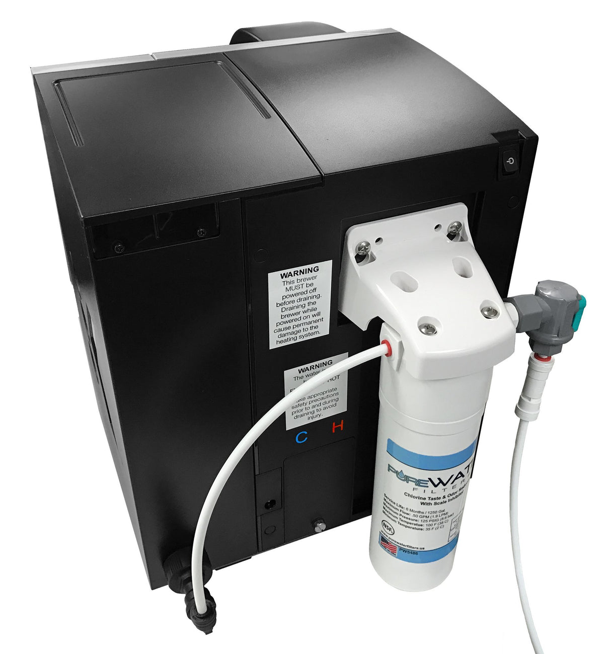PureWater Kq8 mounting head bracket for secure brewer setup.
