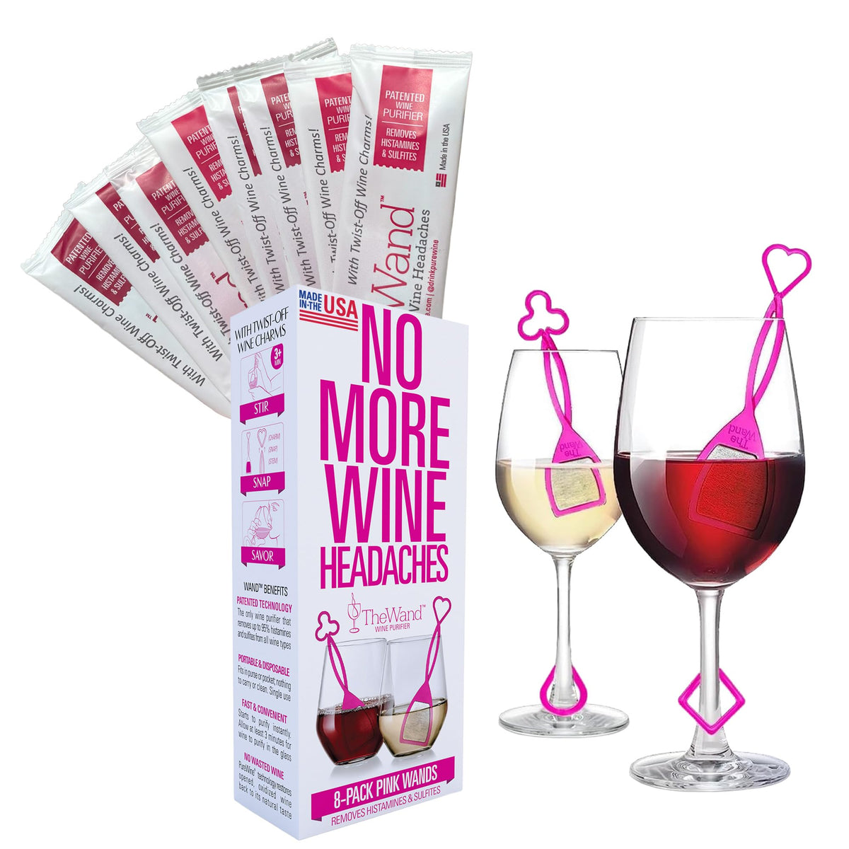 PureWine The Wand purifier bottle pour demonstrates purification while preserving flavor