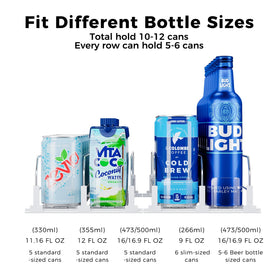 Puricon adjustable-width design adapts to different beverage sizes.
