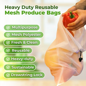 Purifyou drawstring grocery bags ready for easy packing and checkout
