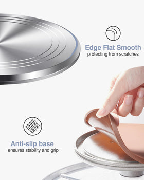 Puroma non-slip surface keeps cakes steady during decorating.