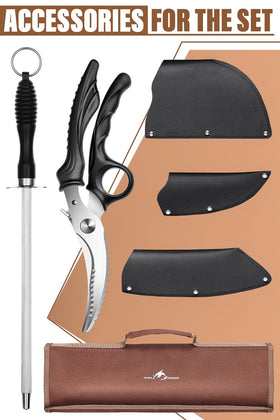 Purple Dragon finger-hole design knives for secure grip and precise cuts.