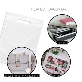 Purple Q Crafts white bags, gift-ready and recyclable for easy gifting.